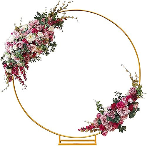 Torbogenrahmen, Gartenlauben, runder Hochzeitsbogen aus Eisen, Metallschmiedehintergrund, Blumen- und Ballonständer für Hochzeiten, Geburtstagsfeiern, Gartendekoration, einfache Montage, Far
