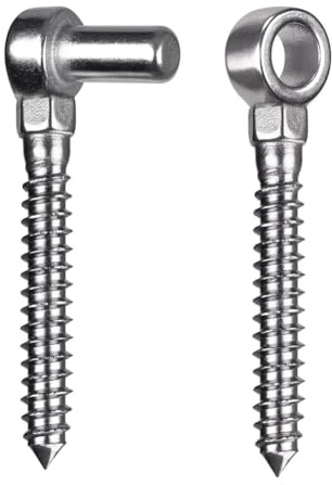 Zwfjcmsa Bisagra de perno roscado de madera de acero inoxidable para valla de madera, accesorios de hardware para puerta de granja