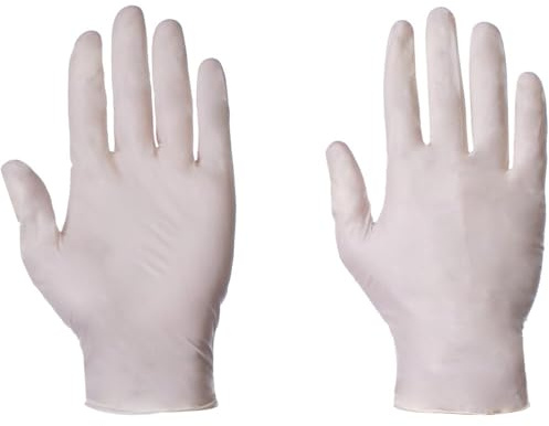UHS (Europe) Powderfree White Medical Latex Gloves, Micro Textured, Beaded Cuff, 1000 Gloves (Medium)