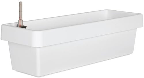 Geli Bewässerungsblumenkasten Viva Weiß 40 x 21,2 cm - Kunststoff