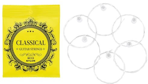 6 Stück .028-.043 Folk-Gitarrensaiten aus Nylon für Akustikgitarre mit 6 Saiten, Zubehör für klassische Gitarre, Haltbarkeit