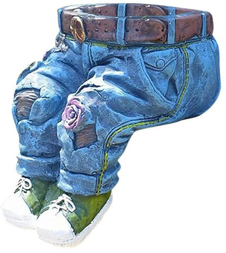 GBKBVTATDK Macetas Decorativas Interior Creativas con DiseñO de Pantalones Vaqueros - Maceteros para Suculentas y Cactus, Maceteros Grandes Exterior de Exterior para JardíN o BalcóN(#1)