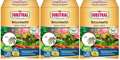 3 X 6x10 g Naturen Netzschwefel Mehltau-Pilzfrei