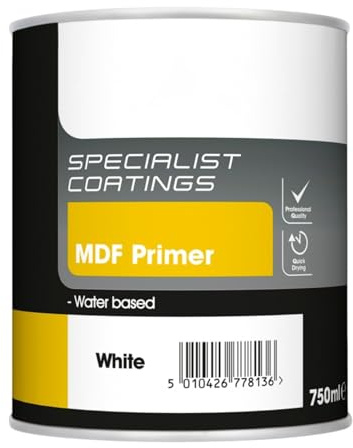 HOCHSTE® Specialist Coatings MDF Primer, Professional Quality, Water-Based White Primer for MDF Surfaces, Quick Drying, Strong Adhesion, Smooth Finish, 750ml