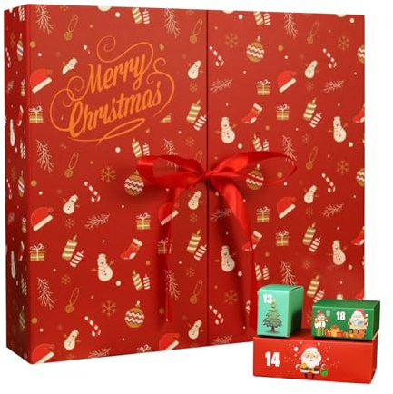 Calendario 'Avvento Vuoto, 24 Giorni Di Sorprese Presenti Di Natale Scatole Vuote, Calendari Di Conto Alla Rovescia Di Natale, Calendari Di Avventura Riempibili Per Bambini E Adulti