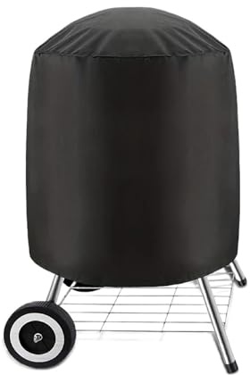 Copri Barbecue Da Esterno Impermeabile Copertura protettiva impermeabile for barbecue rotonda nera for esterni e patio, accessori for barbecue e accessori da cucina(72x61cm)