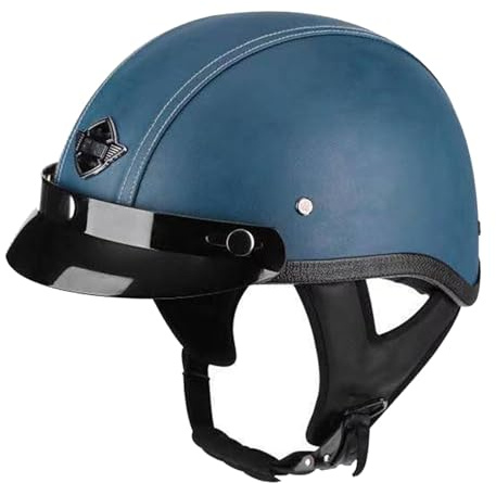 Caschi Jet E Demi-Jet Moto Omologato DOTECE Casco Mezzo Da Motociclista Retrò Caschi Cromwell Elmetto Scodella Aperto Casco Da Scooter Per Adulti Uomini Donne Robusto D,L:59-60CM