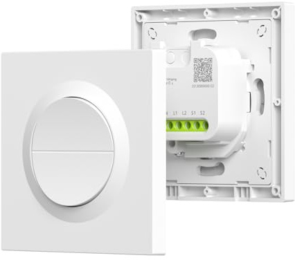 SONOFF Orb-ZBW2, Zigbee Smart Light Switch, 2-Gang, 2.4GHz WiFi, con neutro richiesto, telecomando e controllo vocale, compatibile con Siri, Alexa e Google Assistant, funziona come ripetitore Zigbee