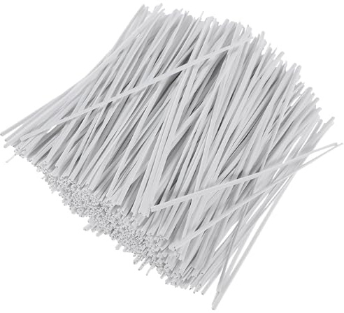BELLIFFY Fascette Riutilizzabili per Gestione Cavi 1000 Pezzi Fascette Stringicavo in Plastica Anima in Ferro 0,55x100mm Alta Resistenza per Casa Ufficio e Giardinaggio