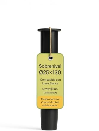CubetasGastronorm ® Sobrenivel Ø25x130mm Lavavajillas Lavavasos Repuesto Antidesbordamiento Tubo Plástico Técnico Alta Compatibilidad con varios Modelos Profesionales Cocina Industrial Hostelería