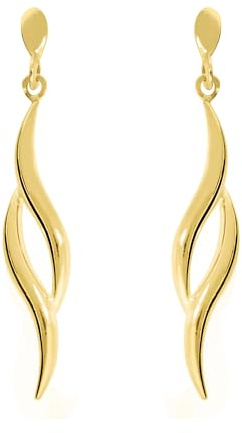 forme di Lucchetta - Ohrringe Gelbgold 9 karat, OhrAnhänger 375 Echt-gold für Mädchen Damen