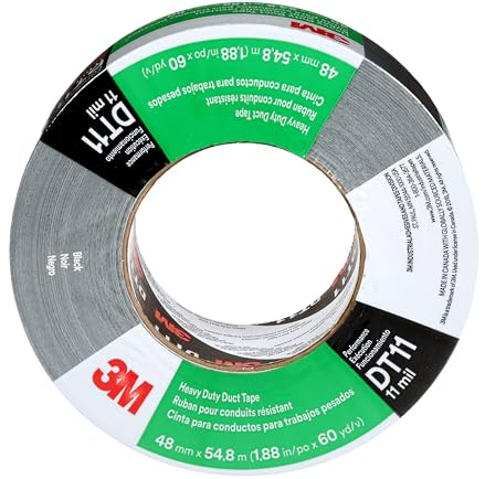 3M Ruban toilé ultrarésistant DT11, Noir, 48 mm x 55 m, 0.28 mm | Emballé individuellement