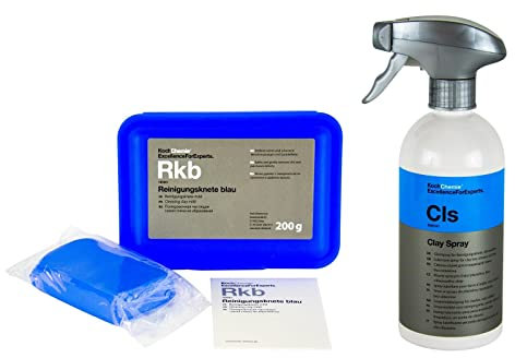 Koch Chemie Plastilina detergente Blu Delicato 200 g & CLS Clay Spray lubrificante 500 ml