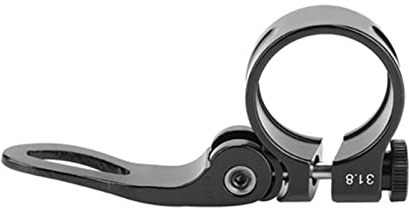 Alomejor Sattelklemme Quick Release Aluminiumlegierung 31.8mm für Rennrad Fahrrad(31.8mm-Schwatz)