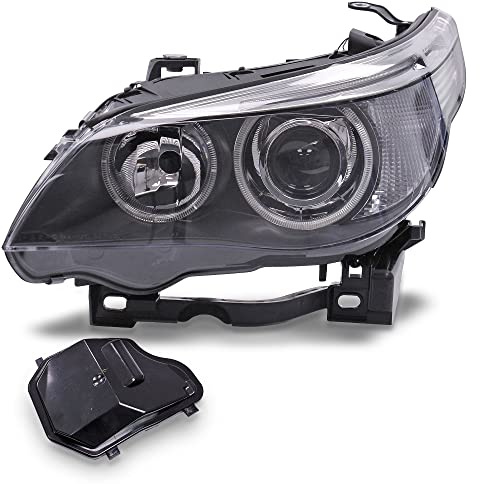 BESTPRICE 1x Bi-Xenon Scheinwerfer Hauptscheinwerfer vorne links D2S / H7 Frontscheinwerfer mit Stellmotor für Leuchtweiteregulierung, Kompatibel mit BMW 5 (E60), 5 Touring (E61)