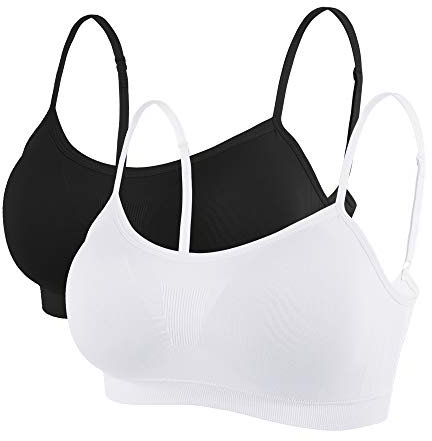 Litthing Women Sports Bra Seamless Comfort Bras Padded Ladies Tops Adjustable Strap Bralettes Vest Style Athletic Wireless Wrap Chest Crop Top for Yoga Fitness Exercise
