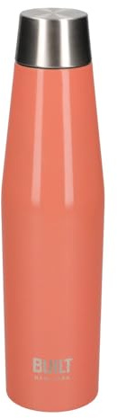 Built Perfect Seal Leakproof Insulated Water Bottle, Stainless Steel, 540 ml, Orange