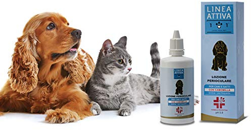 Lozione Naturale per Gli Occhi per Cani e Gatti, 100 ml - Rimuove Le Macchie lacrimali e Lo Sporco - Linea 101