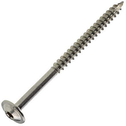 Tellerkopfschrauben 8 x 120 mm, Edelstahl A2-50 Stück, TX 40, ETA Zulassung, Teilgewinde