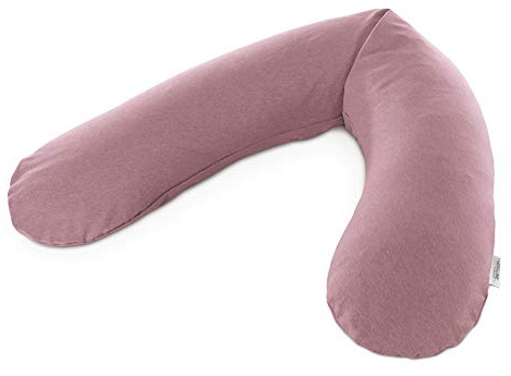 Theraline Ersatzbezug für Das Original Schwangerschaftskissen & Stillkissen, Stillkissen Bezug 190 cm, Bamboo Collection aus Bambusviskose und Bio-Baumwolle, Farbe: Melange Rosenholz