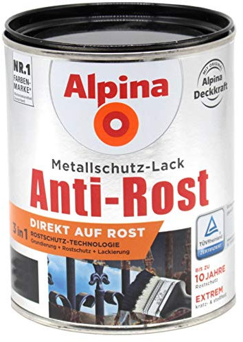Alpina 3in1 Metallschutzlack 1l (dunkelgrau hammerschlag)