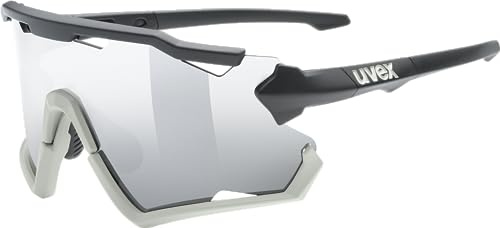 uvex sportstyle 228 - Sportbrille für Damen und Herren - 100% UVA-, B, C Schutz- abnehmbarer Rahmen - black sand matt/silver - one size