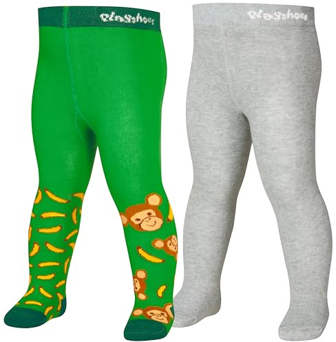 Playshoes Unisex barnstrumpbyxor, Apa uppsättning av 2, 122-128