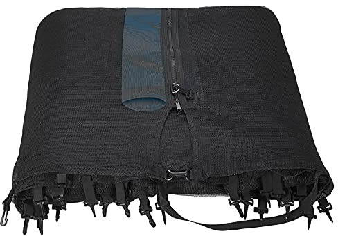 Andreas Dell Trampolin Sicherheitsnetz Ersatznetz (für Trampolingestell 430cm mit 6 Stangen, Schwarz/Schwarz)