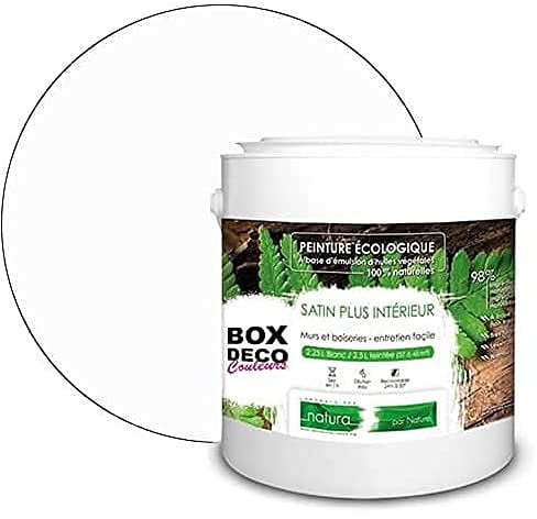 Pintura natural ecológica para pared, diseño de raso interior de Natura, 2,5 L, 33 m², color blanco roto