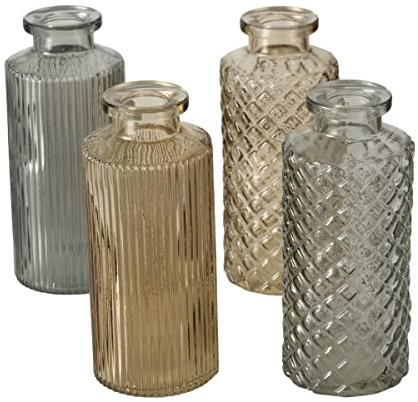 Boltze 2019329 Panja Vase 14 cm 4tlg. grau (1 Set)