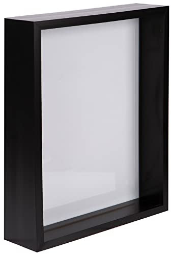 Nicola Spring 3D Shadow Box Photo Frame - 8x10 (20x25cm) - Pack of 1 - Black 3D Photo Frame Box Picture Frame Deep Portrait Display Case for Crafts, Keepsakes, Wedding, Graduation