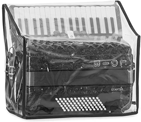 Alpenklang Cover für 72 Bass-Akkordeon Transparent, Aus durchsichtigem PVC | Schutzhülle für Akkordeon, Passend für Akkordeons mit 72 Bässen, Abmessungen (BxTxH): ca. 43 x 25 x 40 cm