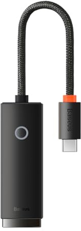 Baseus Network Adapter Lite Series External USB Type-C to RJ-45 up to 1Gbps (1000Mbps) Black (WKQX000301)