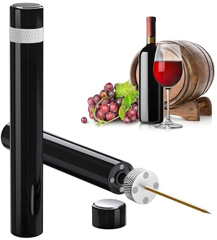 Mini Wine Opener | Travel Portable Pocket Air Pressure Pump Wine Bottle Opener | Assemblable Design Corkscrew 7S Quick Bottle Opening | for Home, Restaurant, Party,Wine Lovers(Sliver)