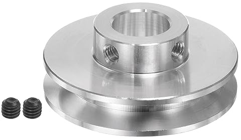 QUARKZMAN V-Typ Riemenscheibe Keilriemenscheibe Umlenkrolle 12mm Bohrung 41mm Außendurchm Einzeln Rille Aluminum Legierung für 3-5MM PU Runde Gürtel Motor Welle Bohrgerät
