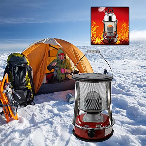 Samnuerly Calentadores de Aceite de Queroseno para Acampar en Invierno Calefacción Envolvente eficiente de 360 ° Quemador de Queroseno Estufa de Tienda no eléctrica Calentador de Suministros de Campo