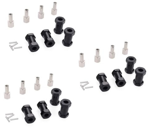 TOYANDONA 3pezzi Hub Adapter Estensione Ruota per Auto Accoppiatore Allunga di Compatibile con Assi Filettatura Facile da Installare e Leggero
