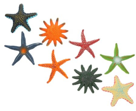Abaodam 8stücke Teiliges Künstliche Seesterne Deko Realistische Ocean Animal Figuren Für Strand-Themen Aquarium Deko Und Kreative Wohnraumgestaltung
