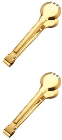 2 Stk lebensmittelzange aus edelstahl eiswürfelzange küchenzange spargelzange wurstzange fischzange nudelzange Food-Clip Buffet Rostfreier Kochpinzette BBQ-Zange Grill Steak Kochzubehör