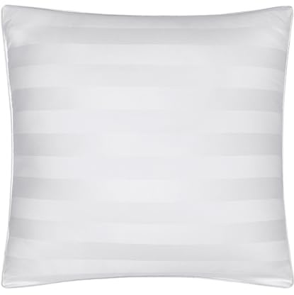 YASMENG Kopfkissen 40x40 cm Weiß Gestreifte Weich Flauschige Kissen Hochwertige Hotellerie Luxus Glänzend Kopfkissen Schlafkissen Bettkissen für Kinder Zierkissen Sofakissen Ökotex Waschbar Kissen