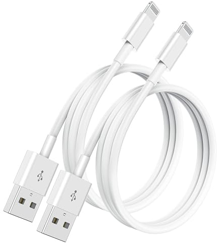Cionum iPhone Ladekabel Original 3M Lang, 2Pack USB Lightning Kabel 3 Meters MFi zertifiziertes Schnellladekabel für iPhone 14/13 Pro/12/11/XS/XS Max/XR/X/8/7/6/SE/iPad-Weiß