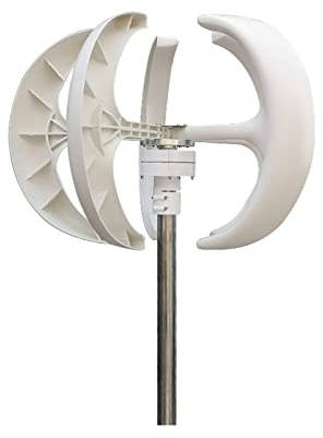 Generador Eolico, 1000W 12V/24V 5 aspas generador de turbina eólica conjunto completo molino de viento generar turbina turbina eólica de eje Vertical(White,WIND TURBINE ONLY_24V)
