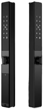VEKELETE Serrure de Porte Intelligente Double Face étanche avec Empreinte Digitale et Mot de Passe, Application Tuya Bridge-Cut for Porte coulissante à Grille extérieure(SG-270x22(2885))