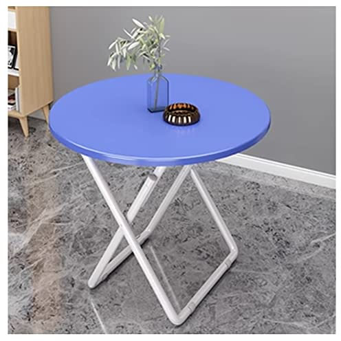 Tragbarer, klappbarer Balkontisch mit Marmor-Tischplatte, kleiner runder Esstisch für Küche, Couchtisch, Metallhalterung, 80 cm, Farboptionen erhältlich