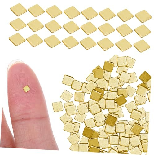 MAGICLULU 150 Stück Lötchips Aus Kupfervergoldetem Material 2x2mm Lötzubehör Für Schmuckherstellung Selbstgemacht Lötpads Für Filigrane Reparaturen Und Präzise Verbindungen