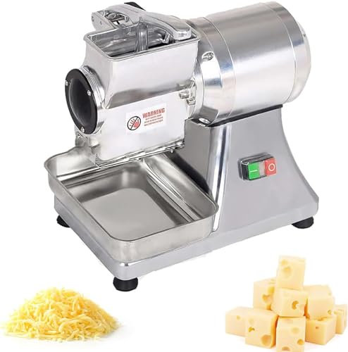 Rallador de Queso Comercial, triturador de Pan, rallador eléctrico rotativo de 550 W con Recipiente, Alto Rendimiento de 30 kg/h, Motor de Cobre de Alta eficiencia, para Queso, Mantequilla y Pan ral