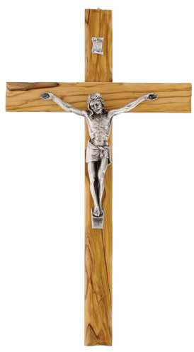 Holyart Crocefisso in Legno d'ulivo Italiano Irregolare 36x19 cm