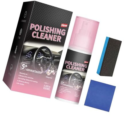 Mtucegi Pulitore per lucidatura cruscotto auto detergente per dettagli interni auto detergente multiuso per auto 100 ml 3 oz polacco spruzzatore auto pelle gomma restauro