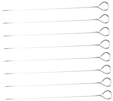 HYTROVE 8 Pièces Brochettes Bbq Acier Inoxydable pour Camping et Grillades Pratiques et Réutilisables pour Kebabs Légumes et Fruits Parfaites pour Vos Événements Plein Air