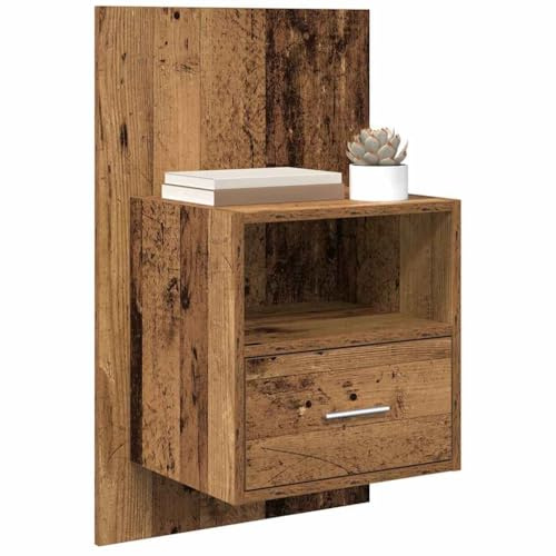 vidaXL Bettschrank 2 pcs Altholz 48,5 x 32,5 x 80 cm Holzwerkstoff